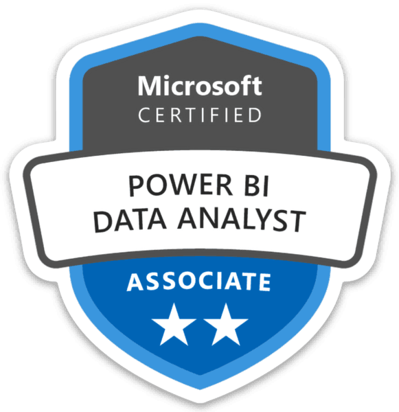 Microsoft Certified: Power BI Data Analyst Associate (PL-300) badge