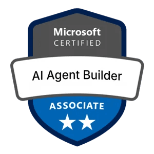 Microsoft Certified: AI Agent Builder Associate (AB-620) badge